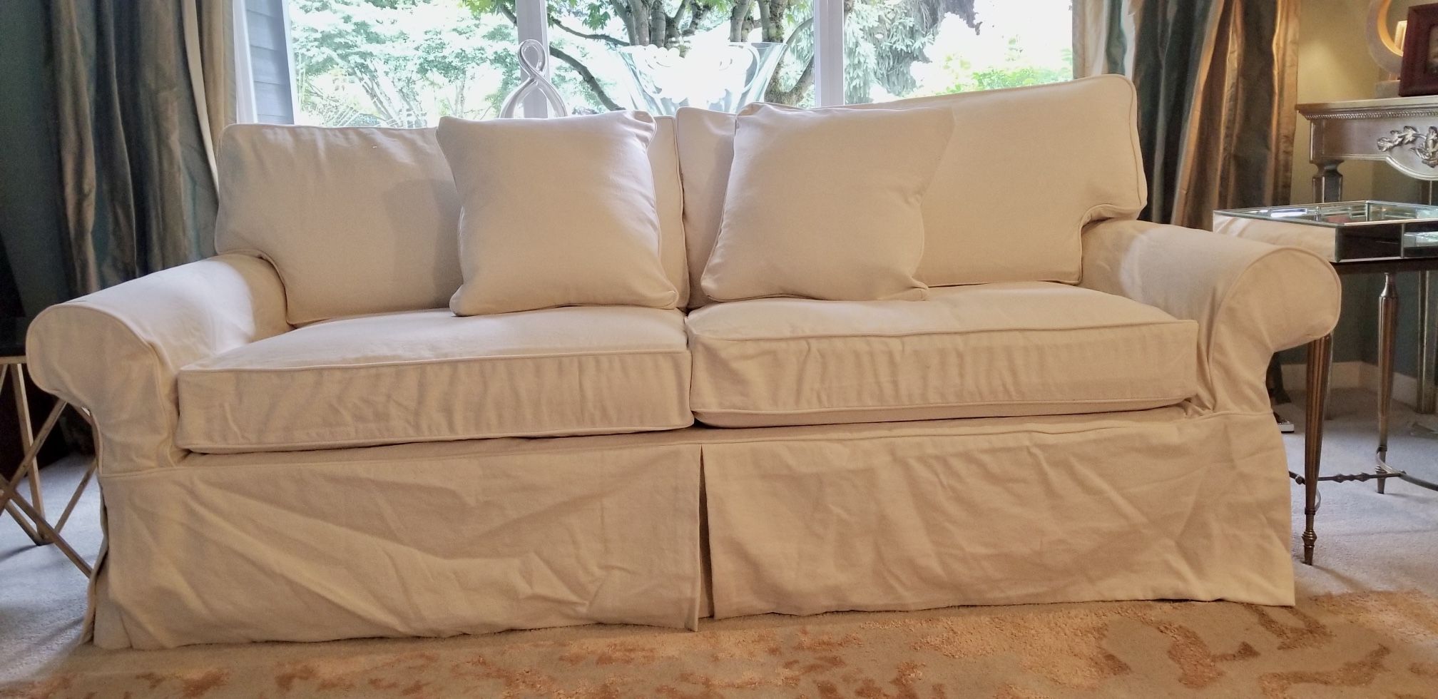 SOFA SLIPCOVER SET 78” ETHAN ALLEN CUSTOM MADE NEW for Sale in Issaquah