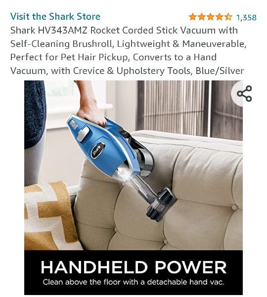 shark vacuum/shampooer excellent condition