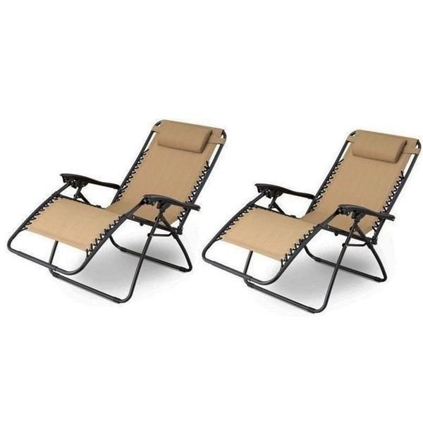 2pcs Plum Blossom Lock Portable Folding Chairs with Saucer Khaki