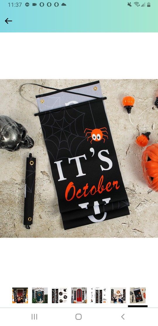 Halloween Decorations Outdoor Indoor,Halloween Decor Porch Signs,Halloween Banners for Front Door or Indoor Home Decor,Halloween Welcome Signs,Trick o