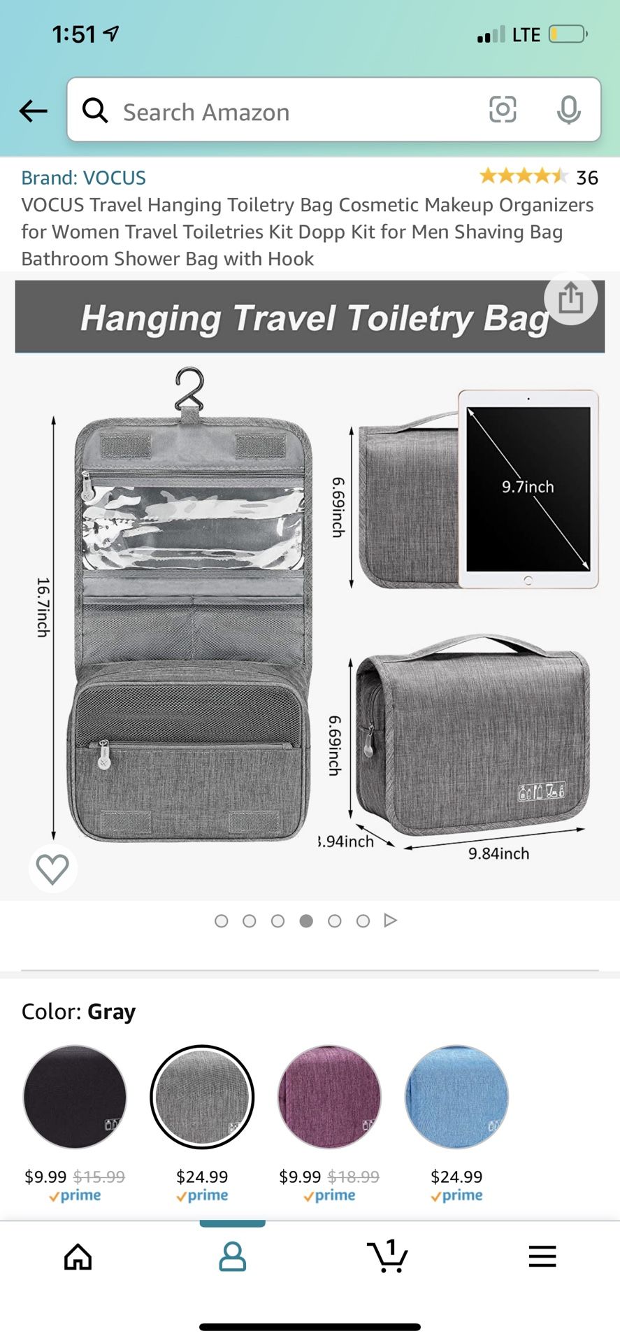 Travel Toiletry Bag