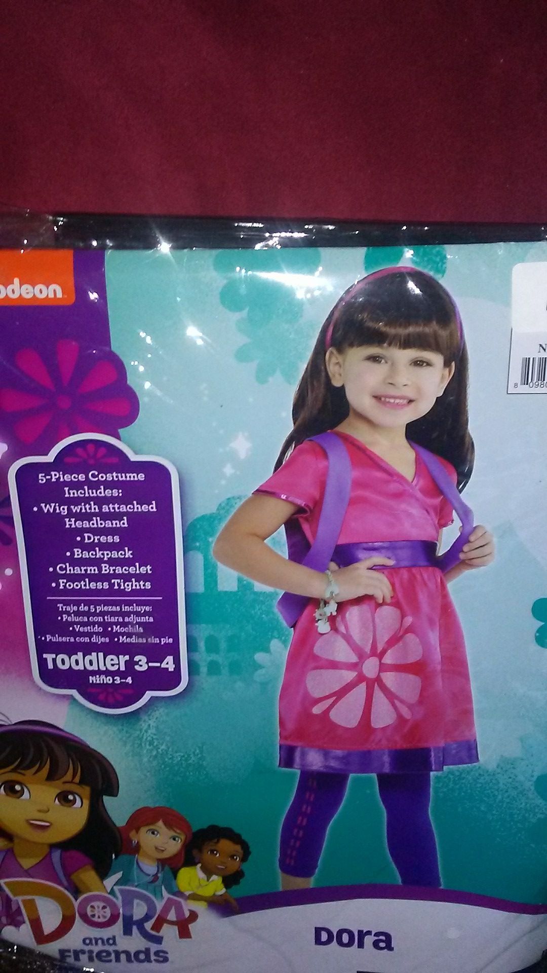 Dora costume toddler size 3 - 4