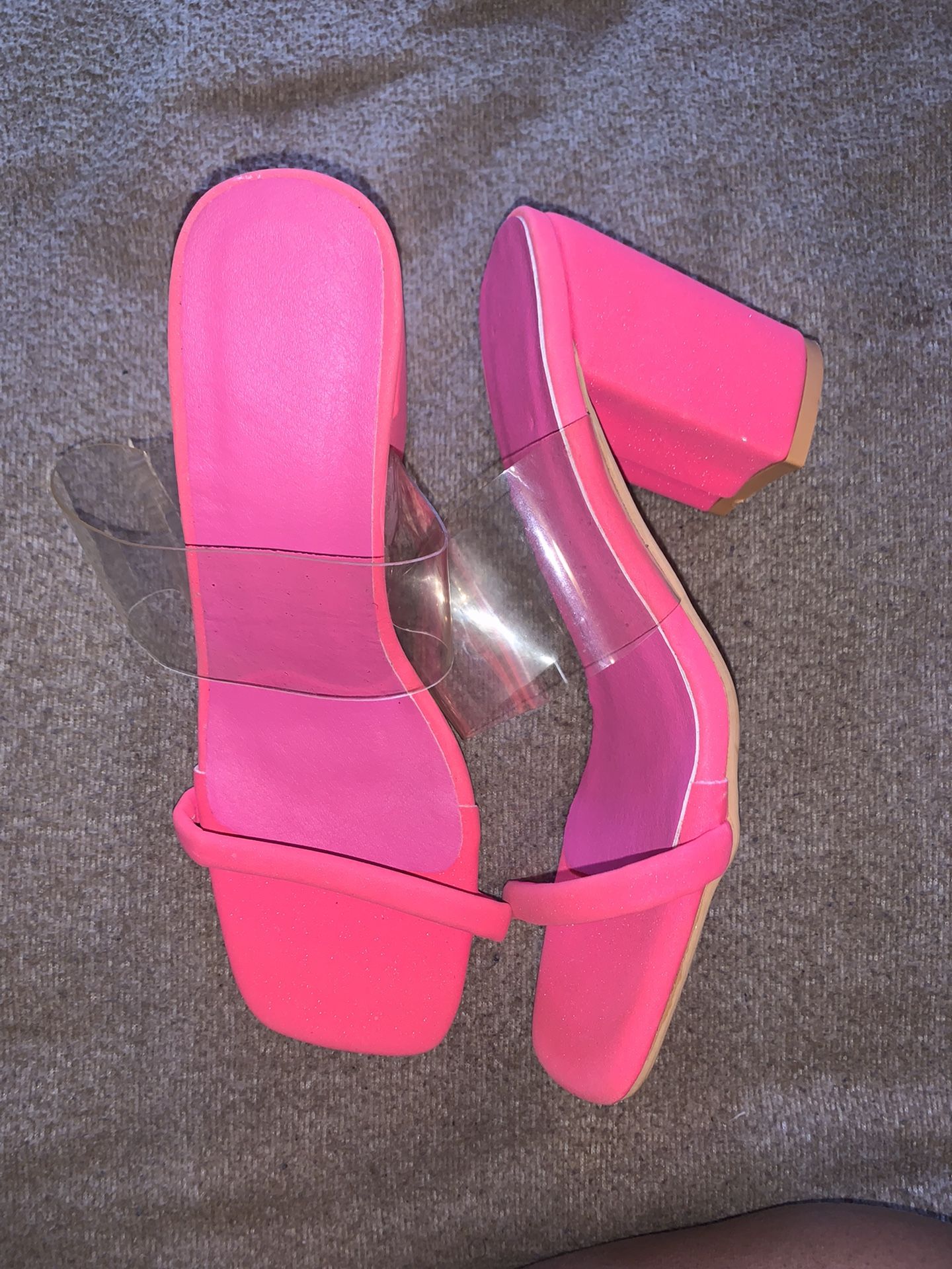 Pink Slide on Heels