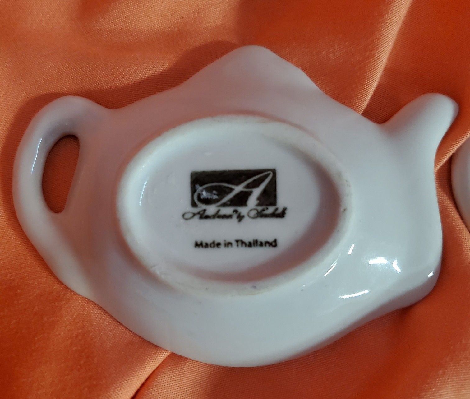 Pair of Handpainted w/ Floral Pattern Tea Kettle Spoon Rests