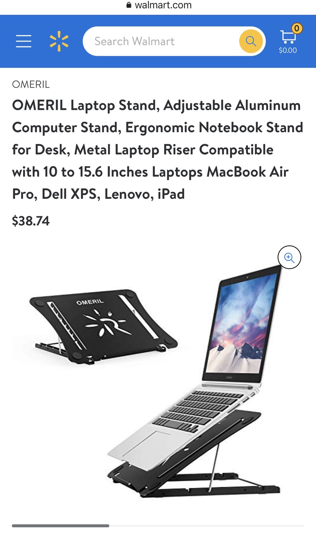 brand new 📦 adjustable aluminum laptop raiser 💰 original $40