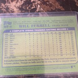 Will Ferrell Topps Reds baseball card Thumbnail