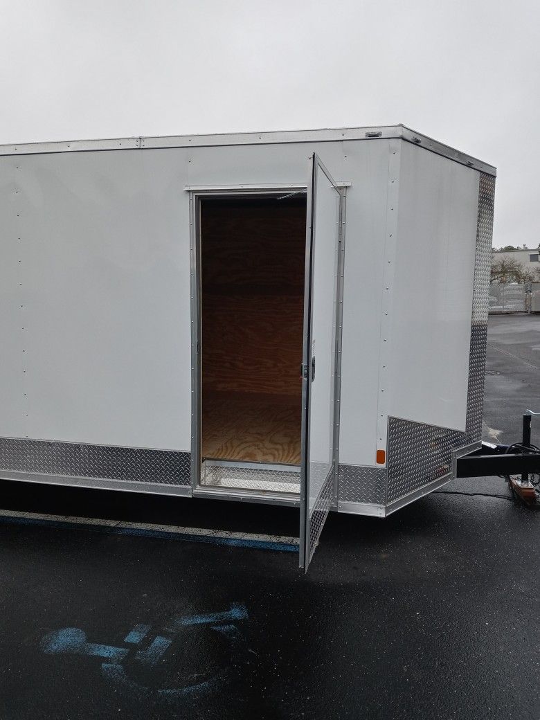 8.5x24ft Enclosed Vnose Trailer Brand New Car Truck ATV UTV SXS RZR Motorcycle Bike Hauler Moving Storage Cargo Traveling
