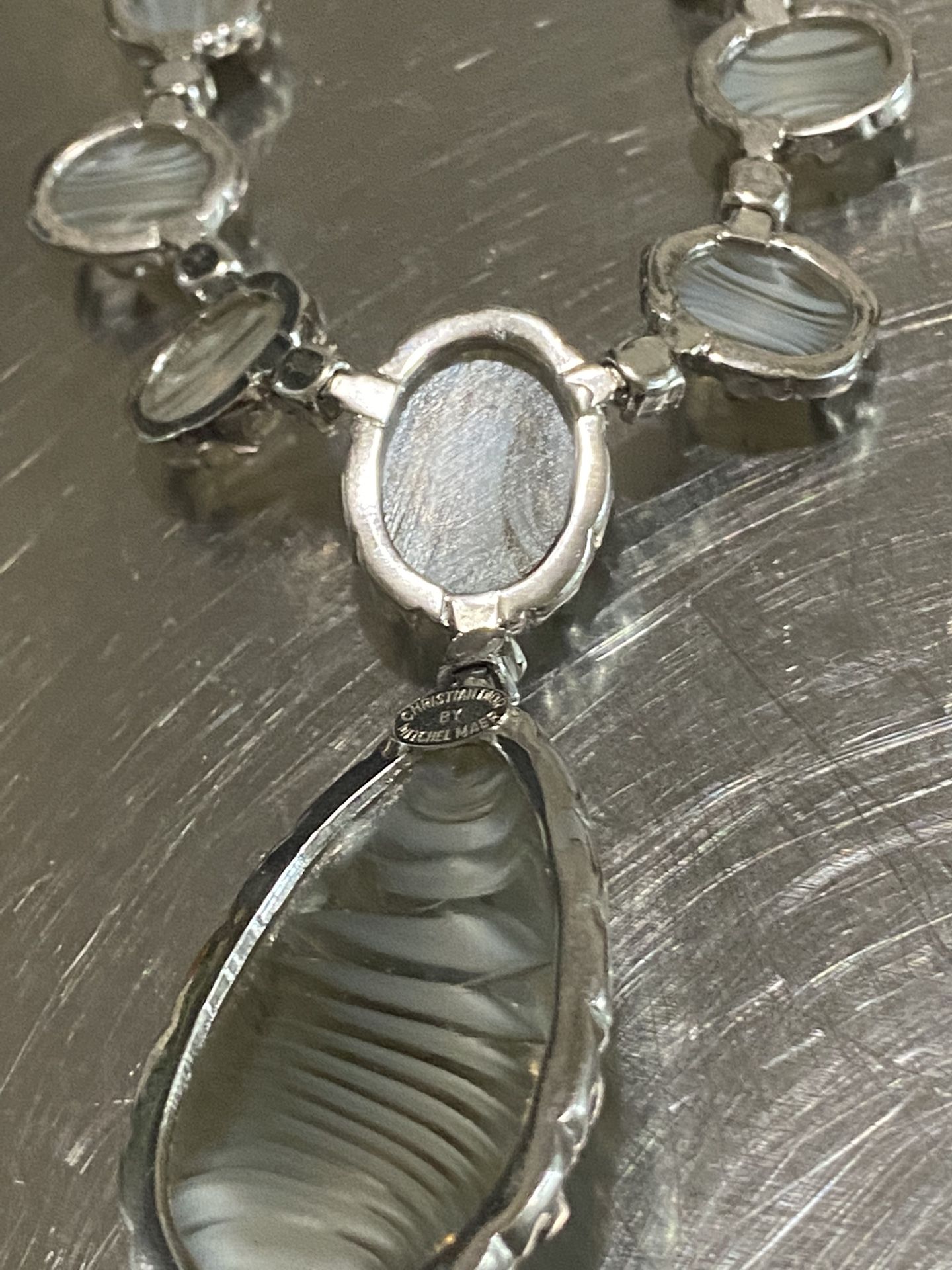 A beautiful glass and paste Necklace , Christian Dior by Mitchel Maer, 1950s
