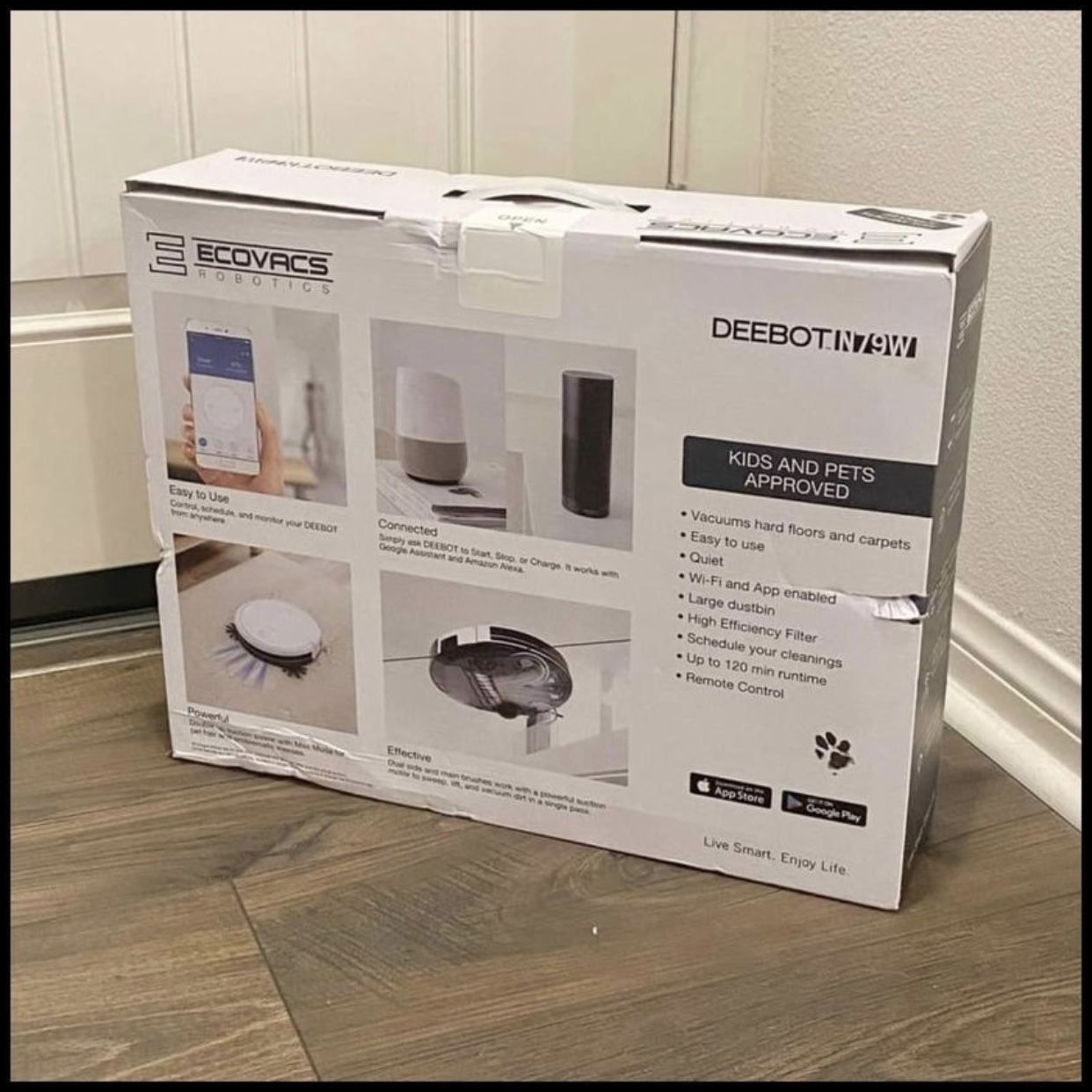 NEW Ecovacs Deebot N79 N79W Automatic Robot Vacuum with Smart App Carpet Hardwood. like roomba shark