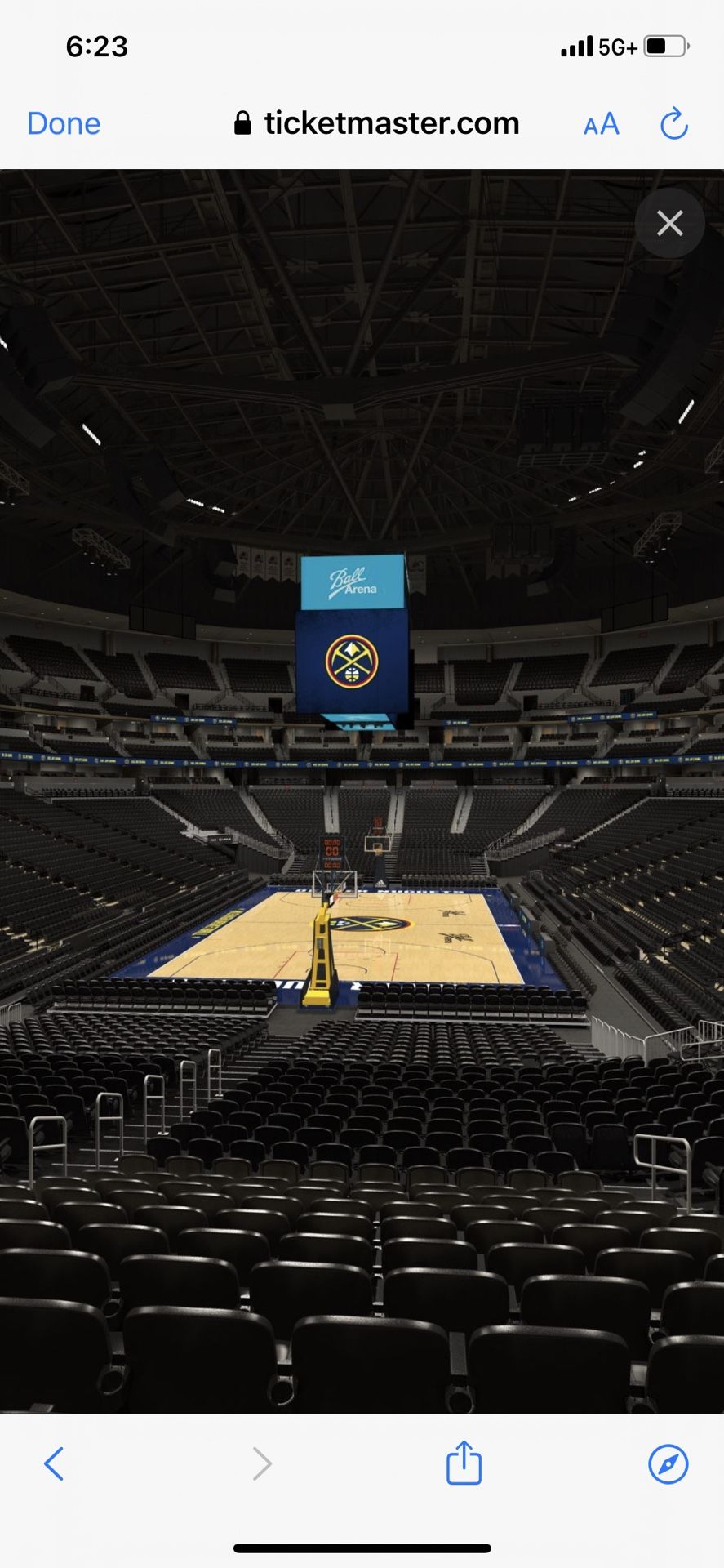 Pair Of Nuggets Vs Warriors 2/2 Section 112