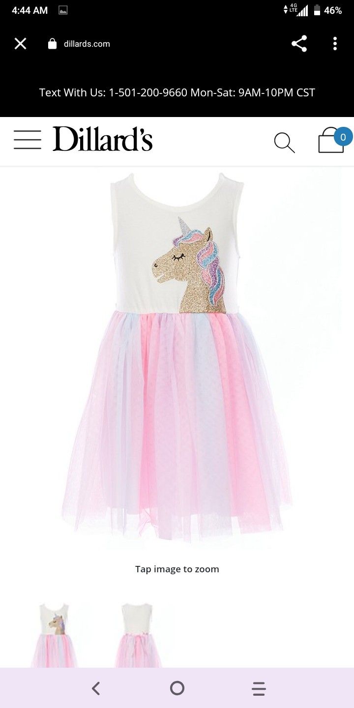 Lilt Zunie Girls Unicorn Tutu Dress