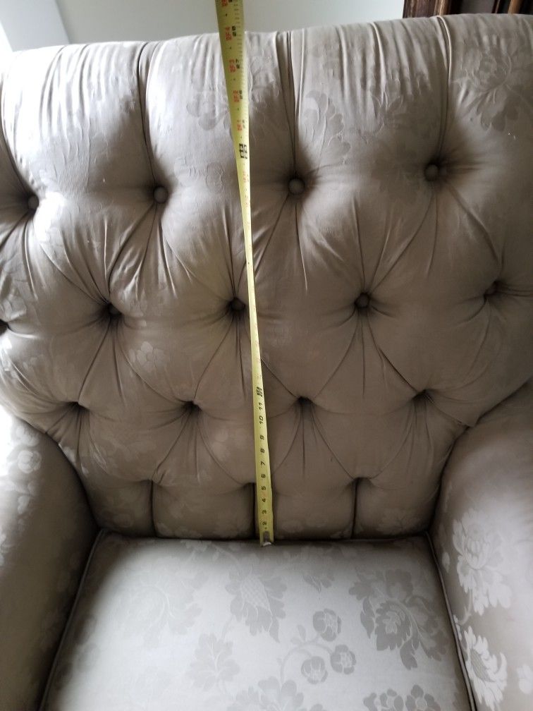 Ethan ALLEN tufted Chair N Ottoman *JUST REDUCED