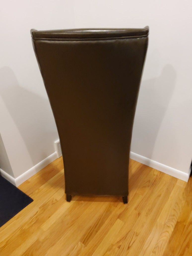Leather Brown Wing Chair