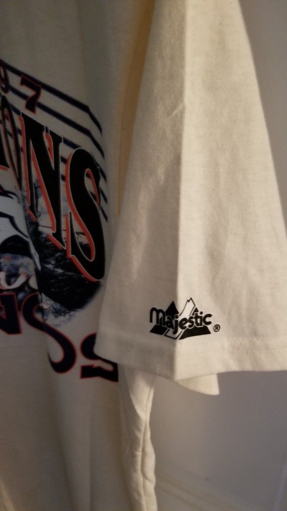 Vintage Majestic Denver Broncos Baseball Shirt Jersey Champions