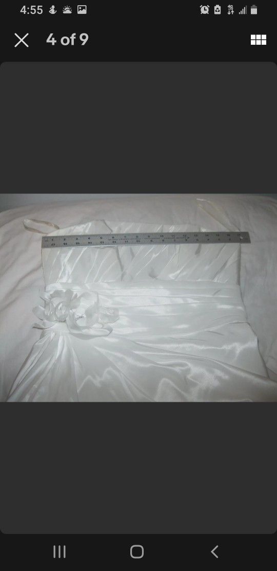 White Strapless Wedding Dress Size 12/14