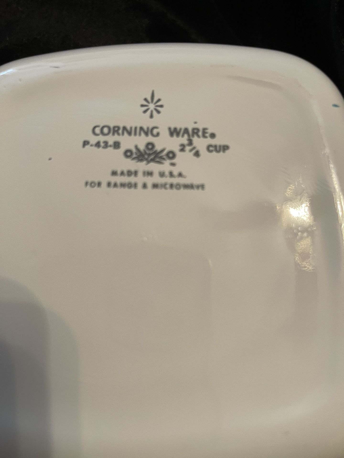 Corningware 2 3/4cup Blue Cornflower With Plastic Lid