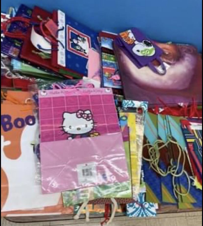 Lot of Assorted Christmas, Halloween And Any Occassion Bags- Over 200