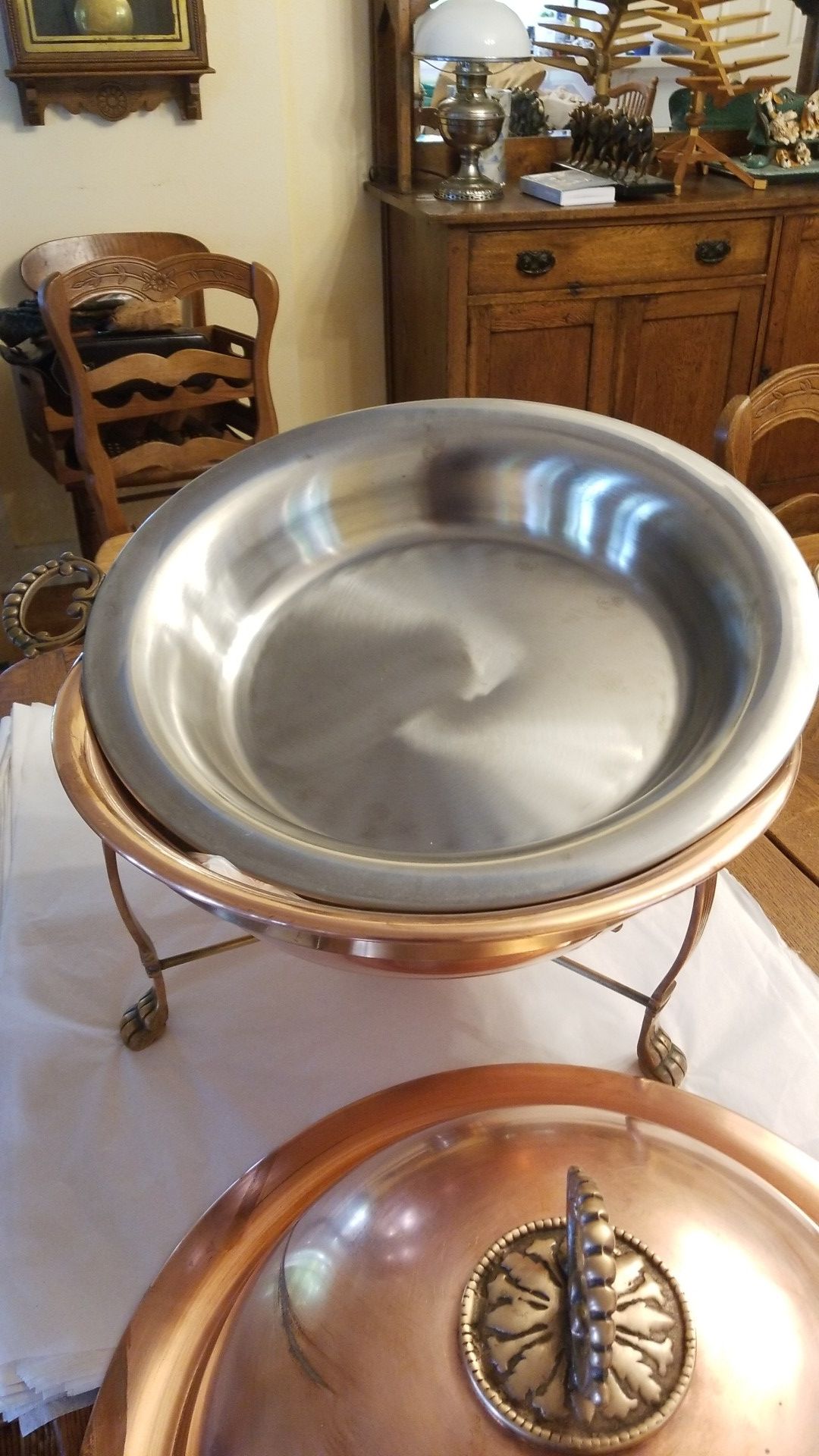 Copper & Brass Chafing Dish Stunning