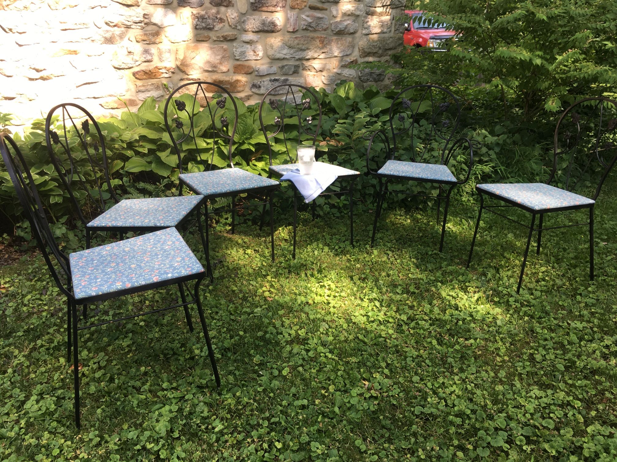 6 Vintage Patio Dining Chairs