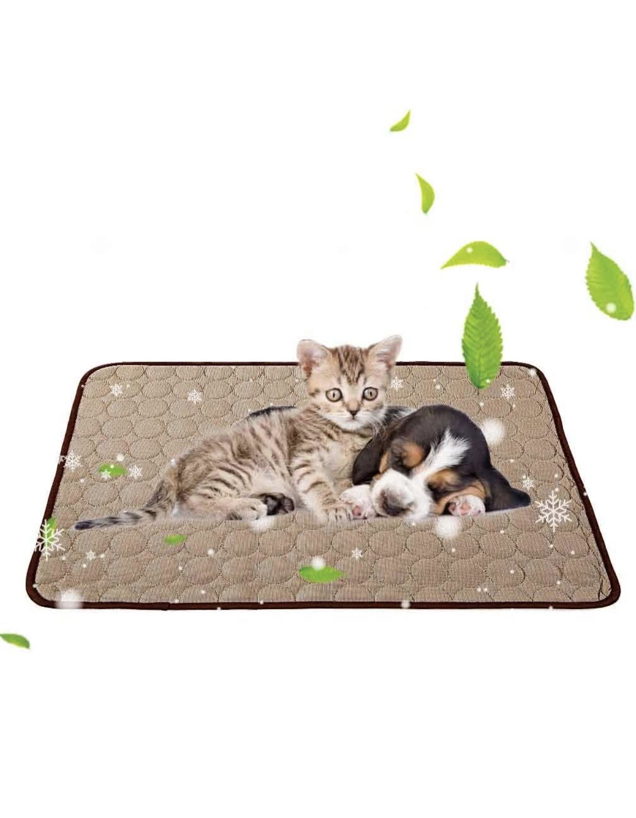 Jaaytct Cooling Mat for Dogs Cats Ice Silk Pet Self Cooling Pad Blanket for Pet Beds/Kennels/Couches /Car Seats/Floors
