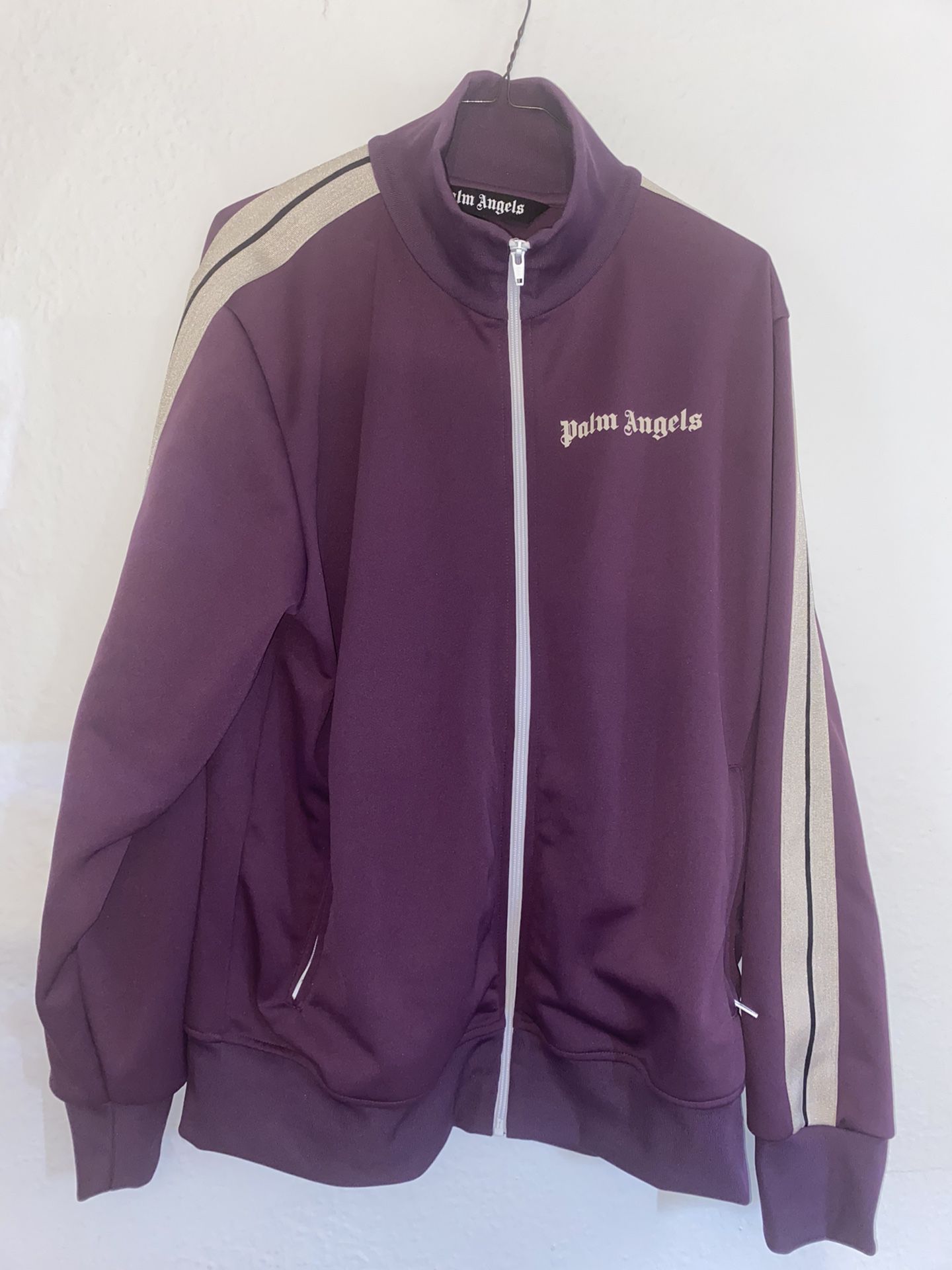 PALM ANGELS Purple & Off-white Track Jacket