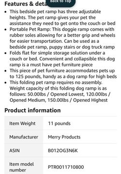 Carpet Dark Brown Pet Couch Bed Ramp For Cats And Dogs  Thumbnail