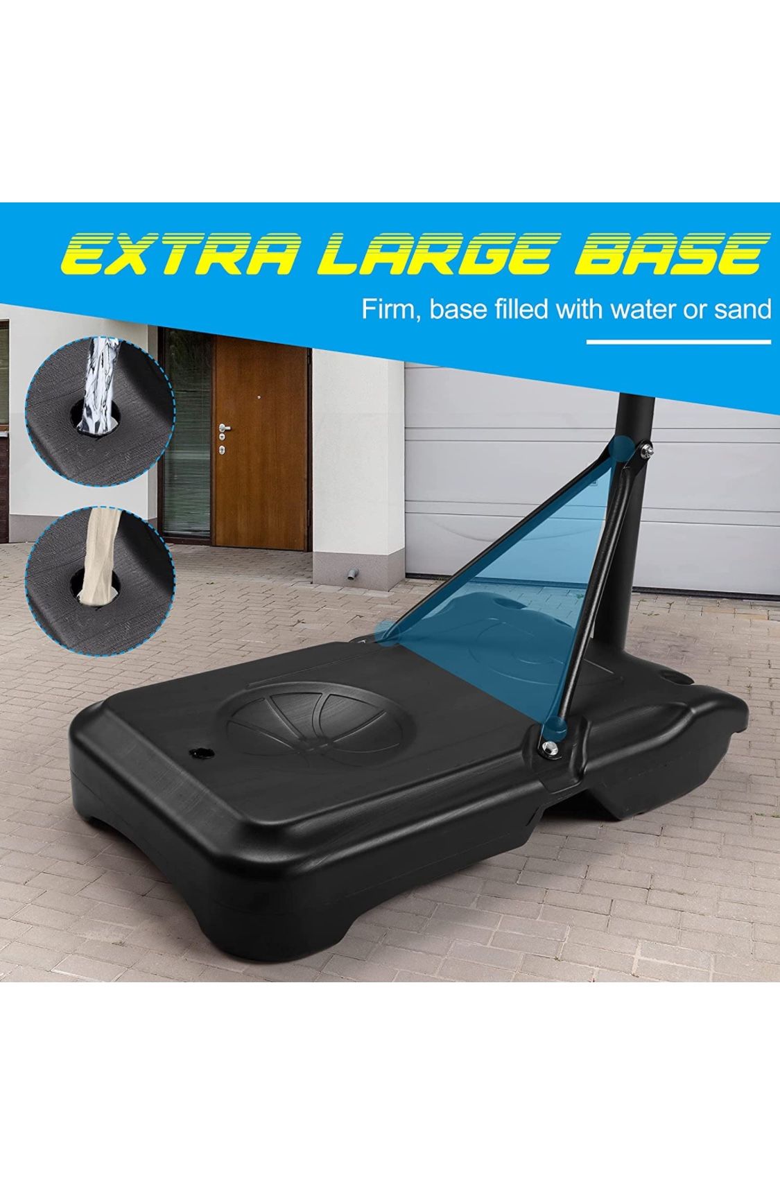 Basketball Hoop,Isacco Portable Basketball Hoop & Goal Basketball System for Kids/Teenager Basketball Equipment,Adjustable Basketball 33.5" Backboard