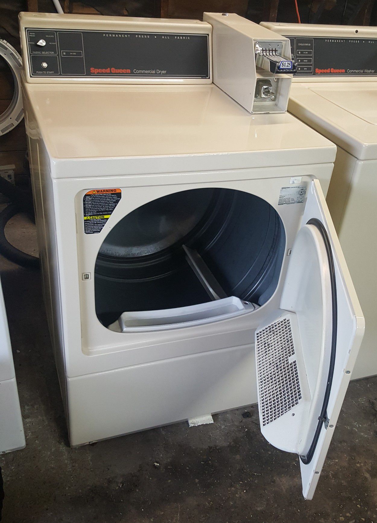COIN OPERATED SPEED QUEEN WASHER AND DRYER