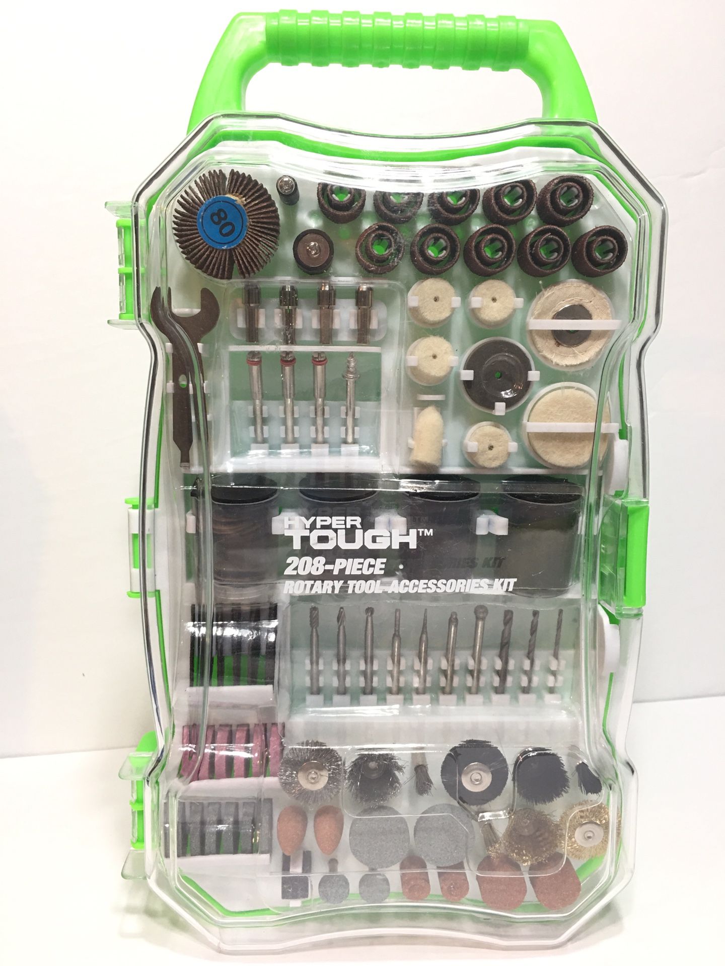 Hyper Tough 208 piece rotary tool accessories kit Dremel compatible