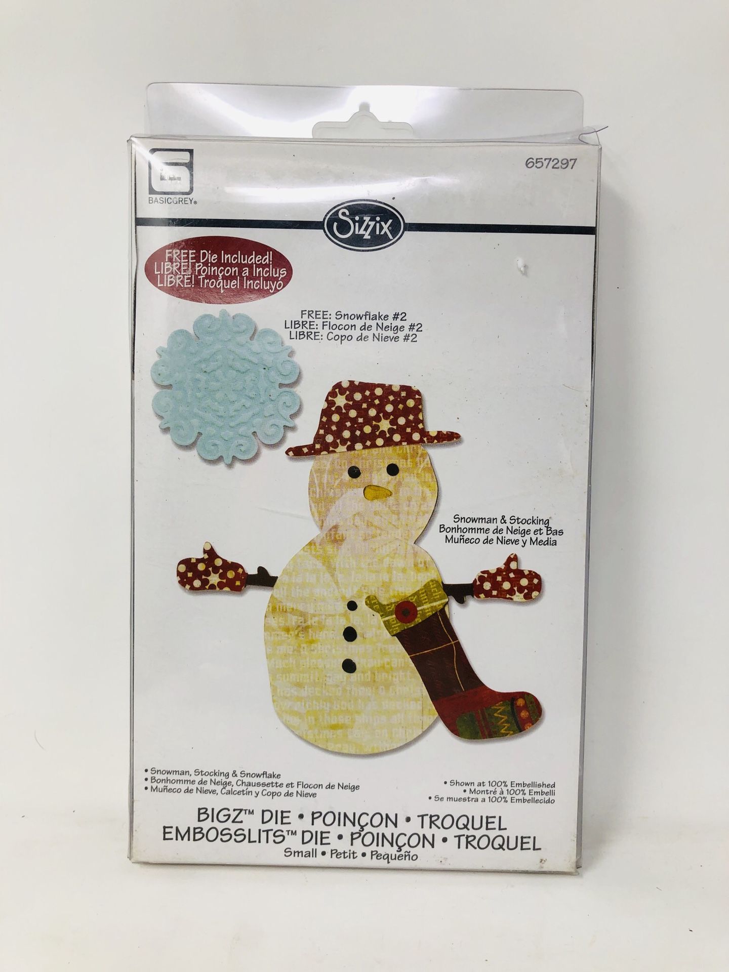 Sizzix snowflake and snowman