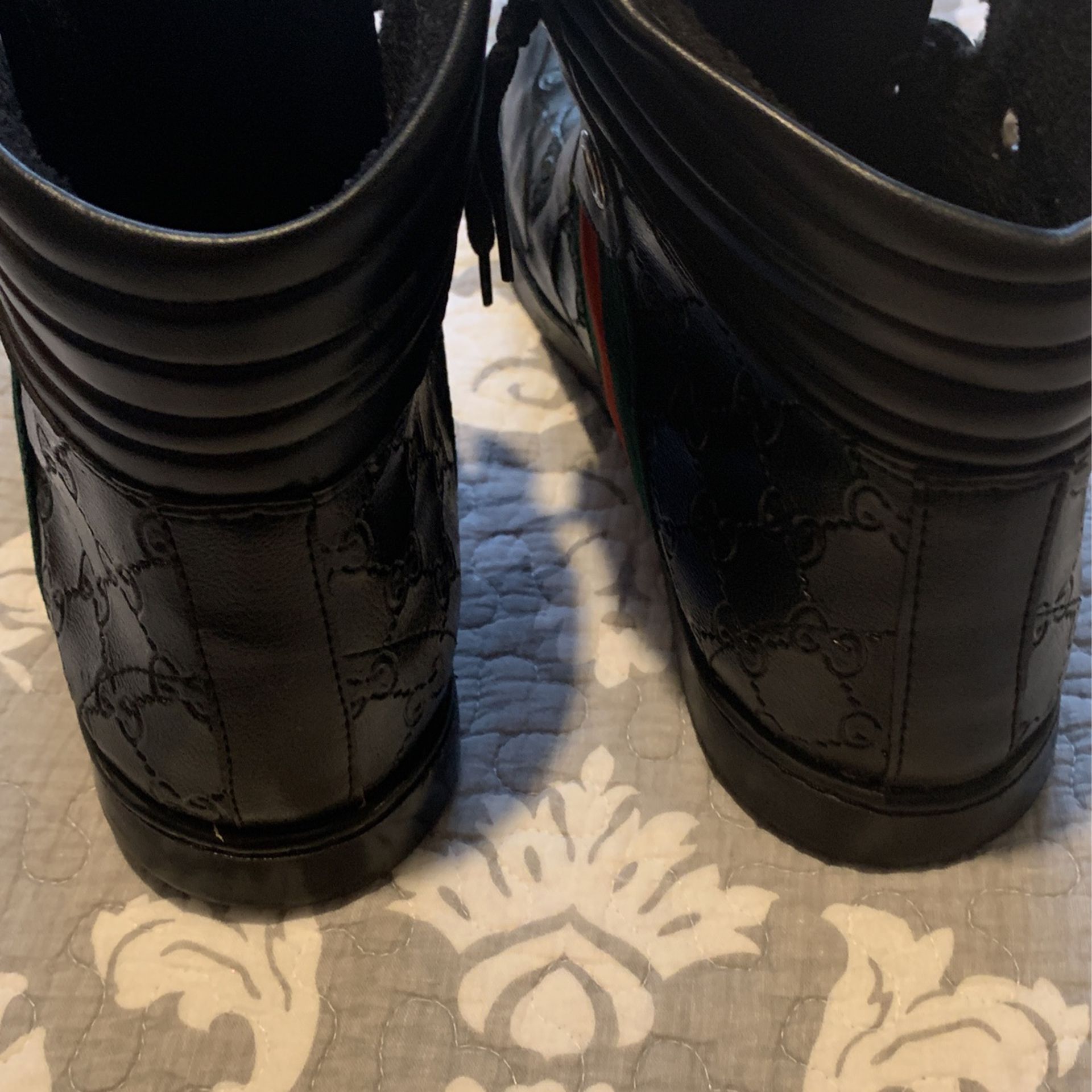 Gucci High Too Leather Web Size 10