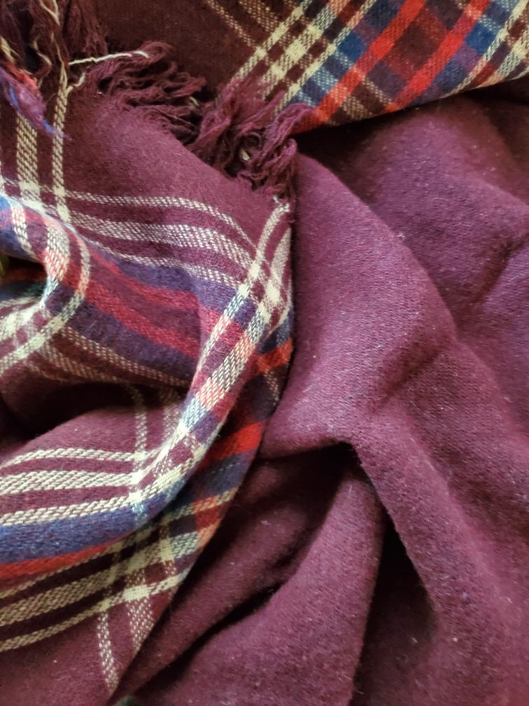 Vintage wool stadium blanket or throw