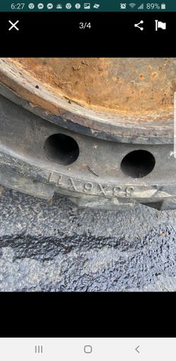 Bobcat wheel with solid tire Thumbnail