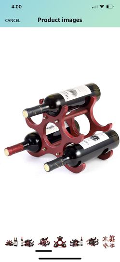Brand New kxin Countertop Wine Racks, Hold 6 Bottles Wine, Wine Holder and Storage, for Home Decor & Kitchen Storage Rack, Bar, Wine Party, Made in Wo Thumbnail