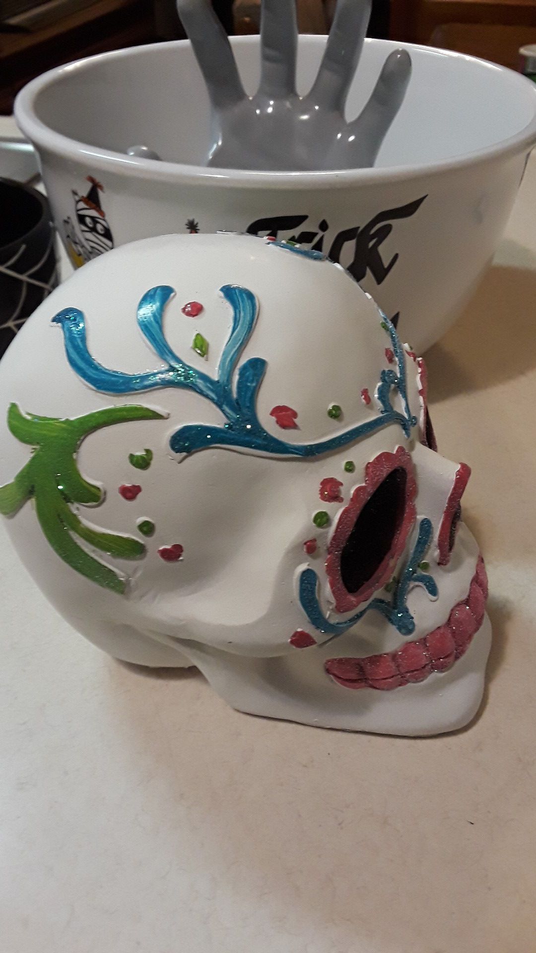 Halloween Candy Bowl,Spider Bowl,Skull