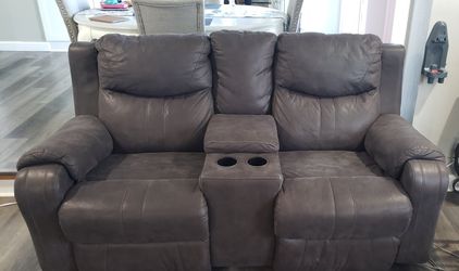 Couch And Love Seat Recliner Set Color Grey. $650 Thumbnail
