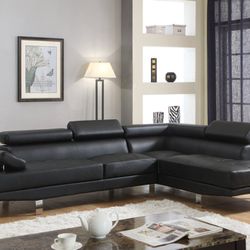 Do not delay your needs!!! Antares Black Modern Sectional. ⚡⚡Next Day Delivery 🚛 

 Thumbnail