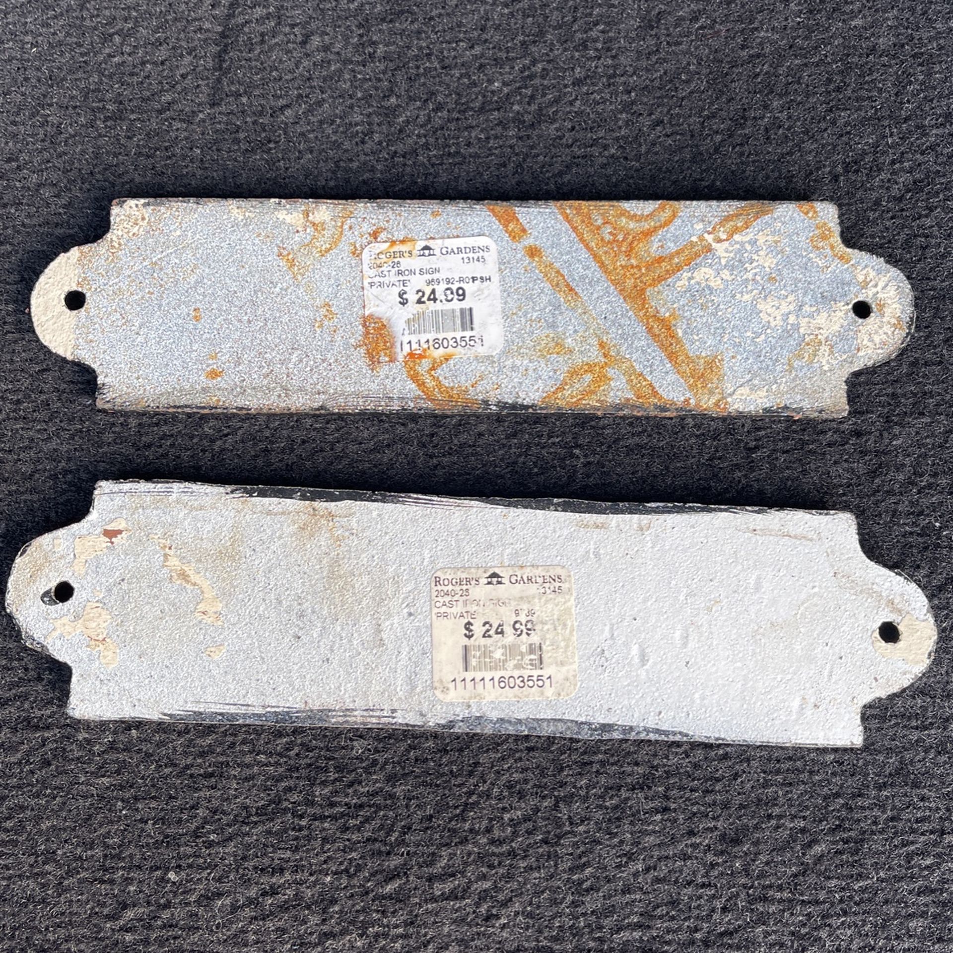 Heavy Iron Plated Private Signs For Door/Gate/Fence