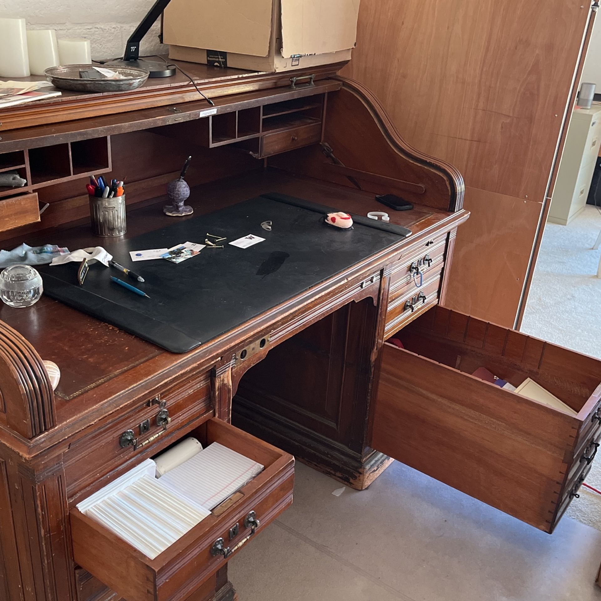 1940s Banker’s Roll top Desk