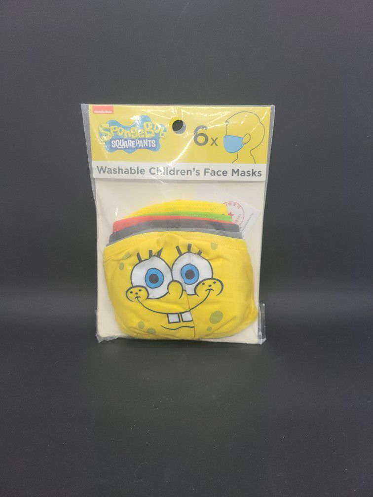 SpongeBob  6pk Washable Children's Face Mask