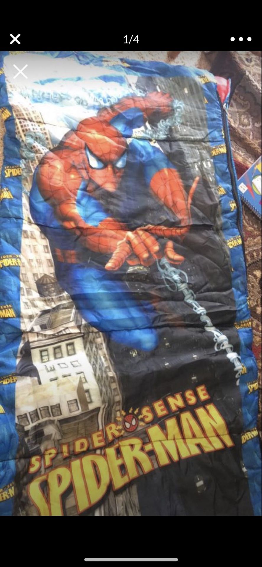 Spider man sleeping bag