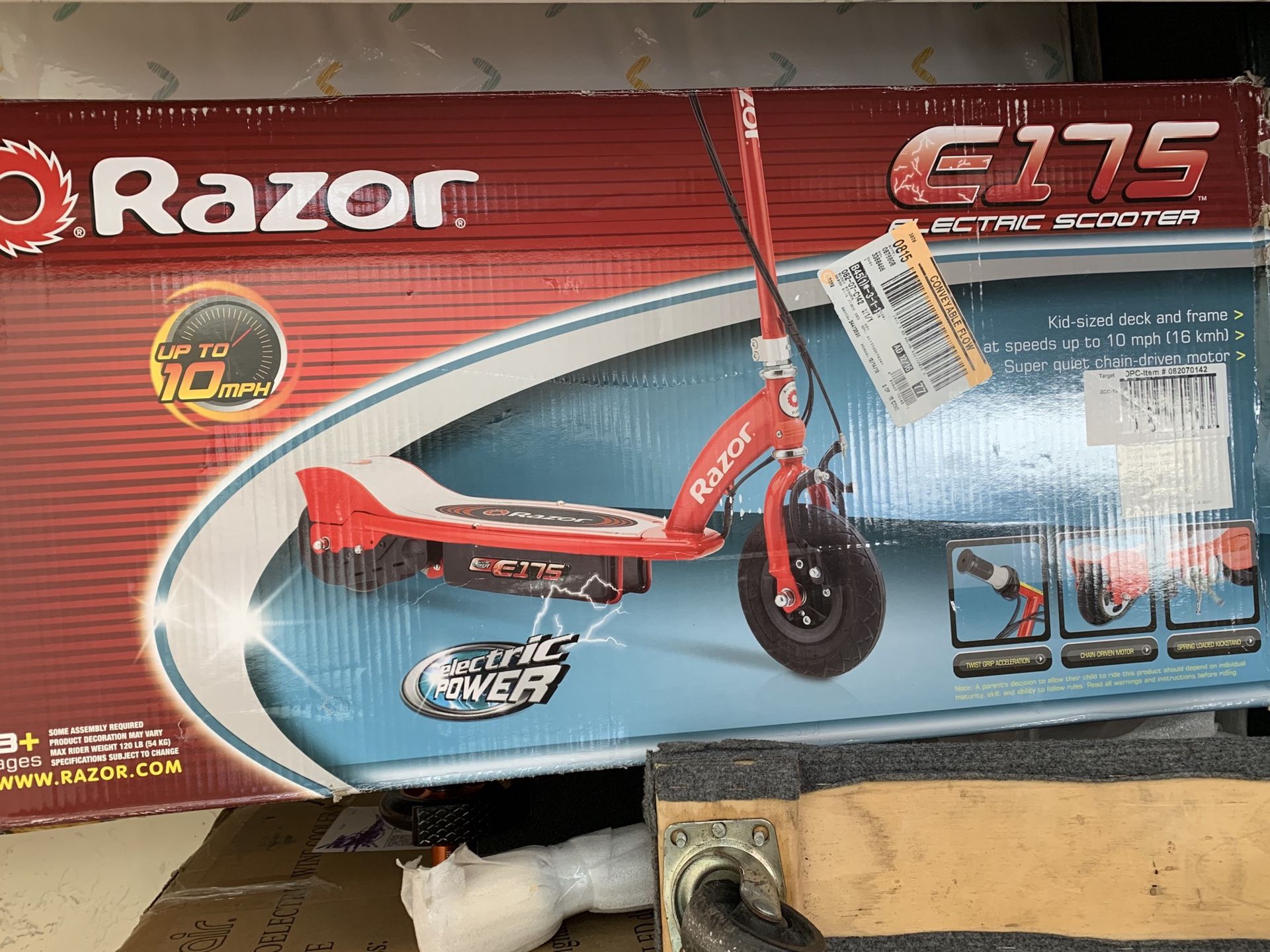 Razor E175 Motorized 24 Volt Rechargeable Electric Powered Kids Scooter