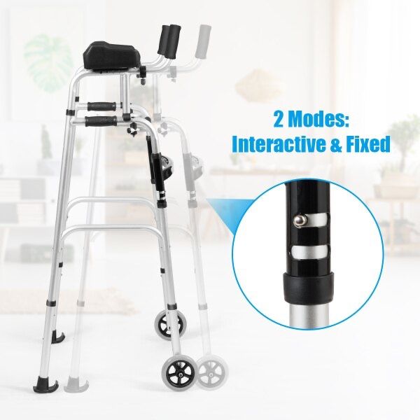 Folding Aluminum Alloy Wheel Walking Chair