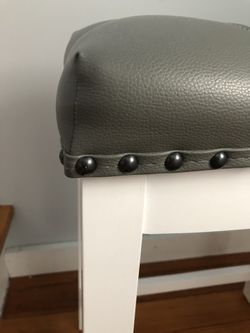 Wooden Upholstered Stool - Set Of 2 Thumbnail