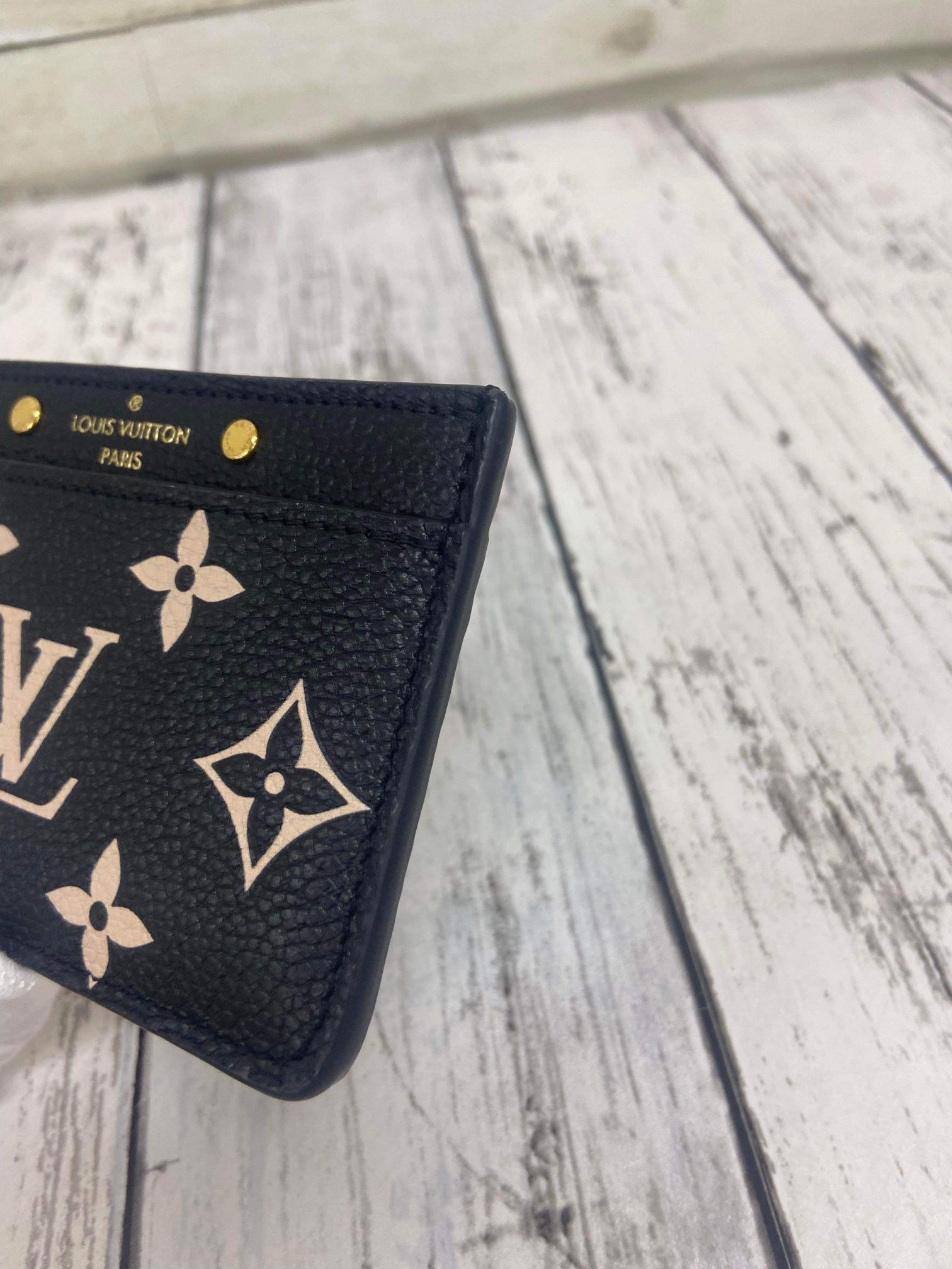 LV BiColor Monogram Empreinte Leather Card Holder