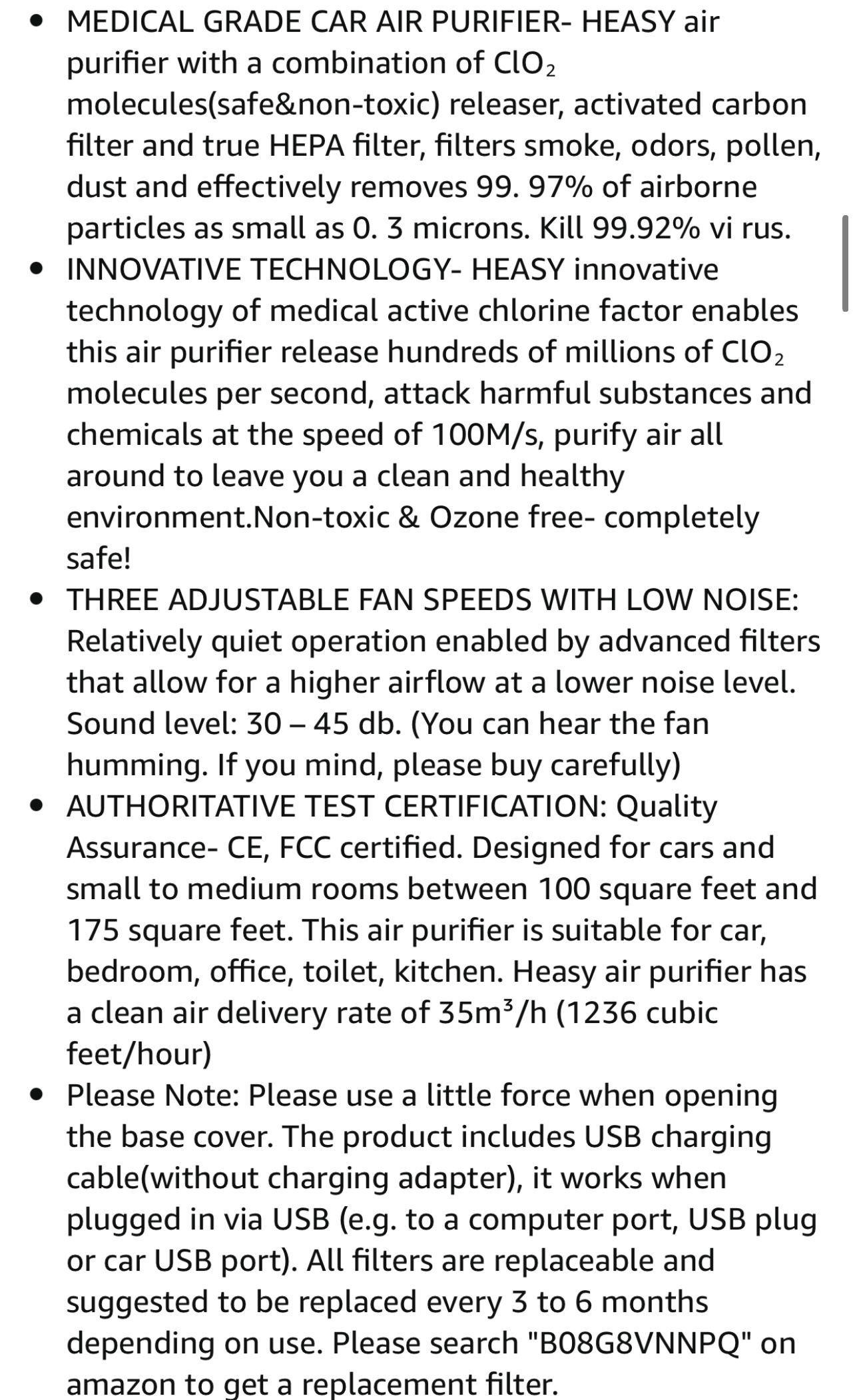 Portable air purifier new