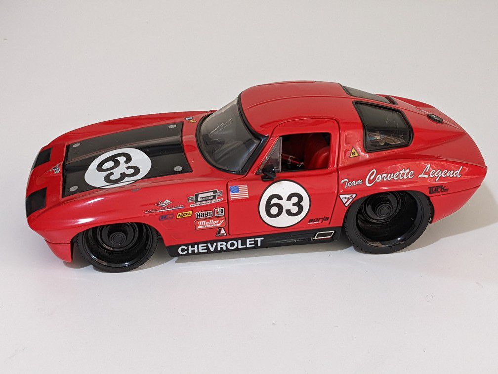 1963 Chevrolet Corvette Stingray Pro Street Jada Toys 1:18 Split Window Diecast