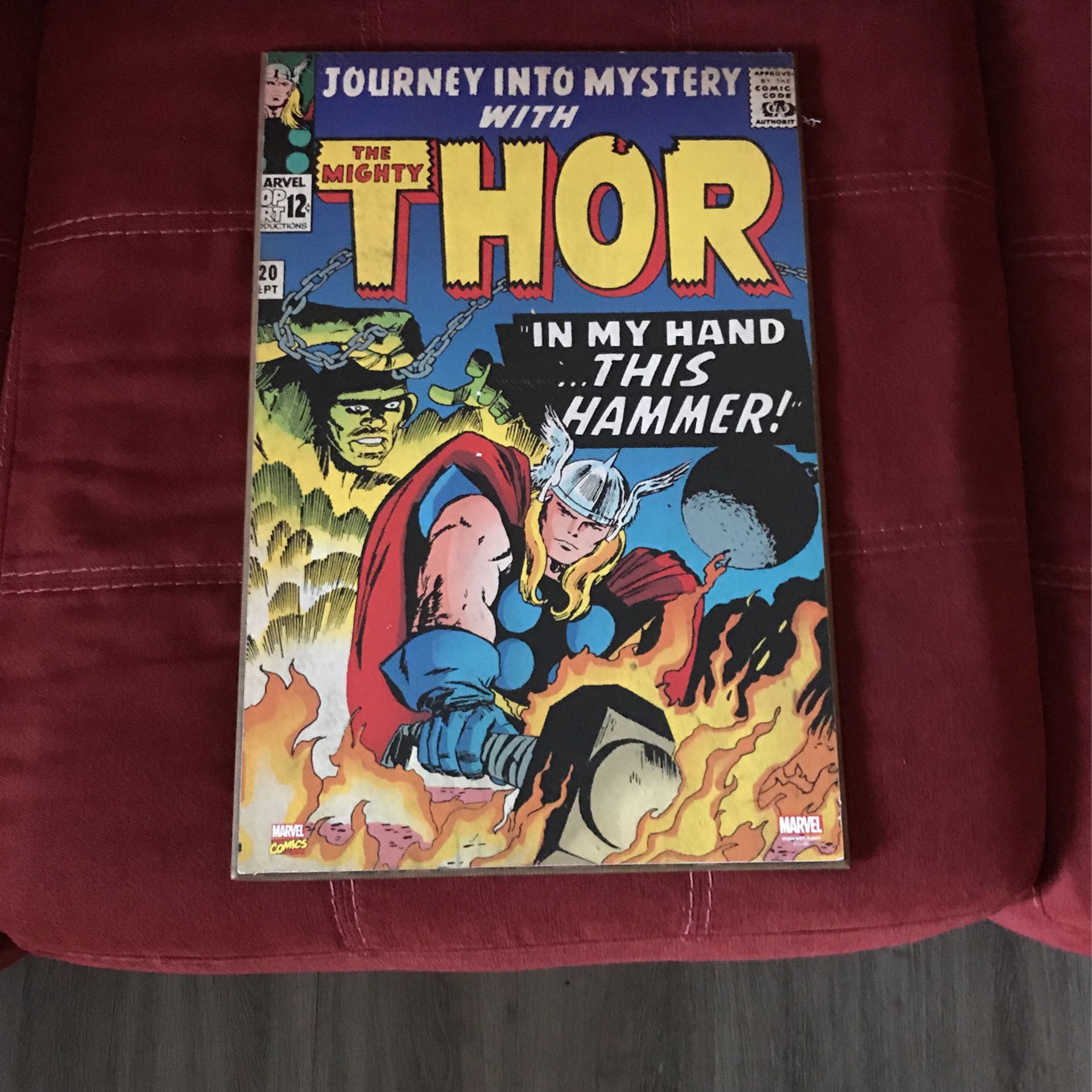 Marvel comics wood plaque Thor