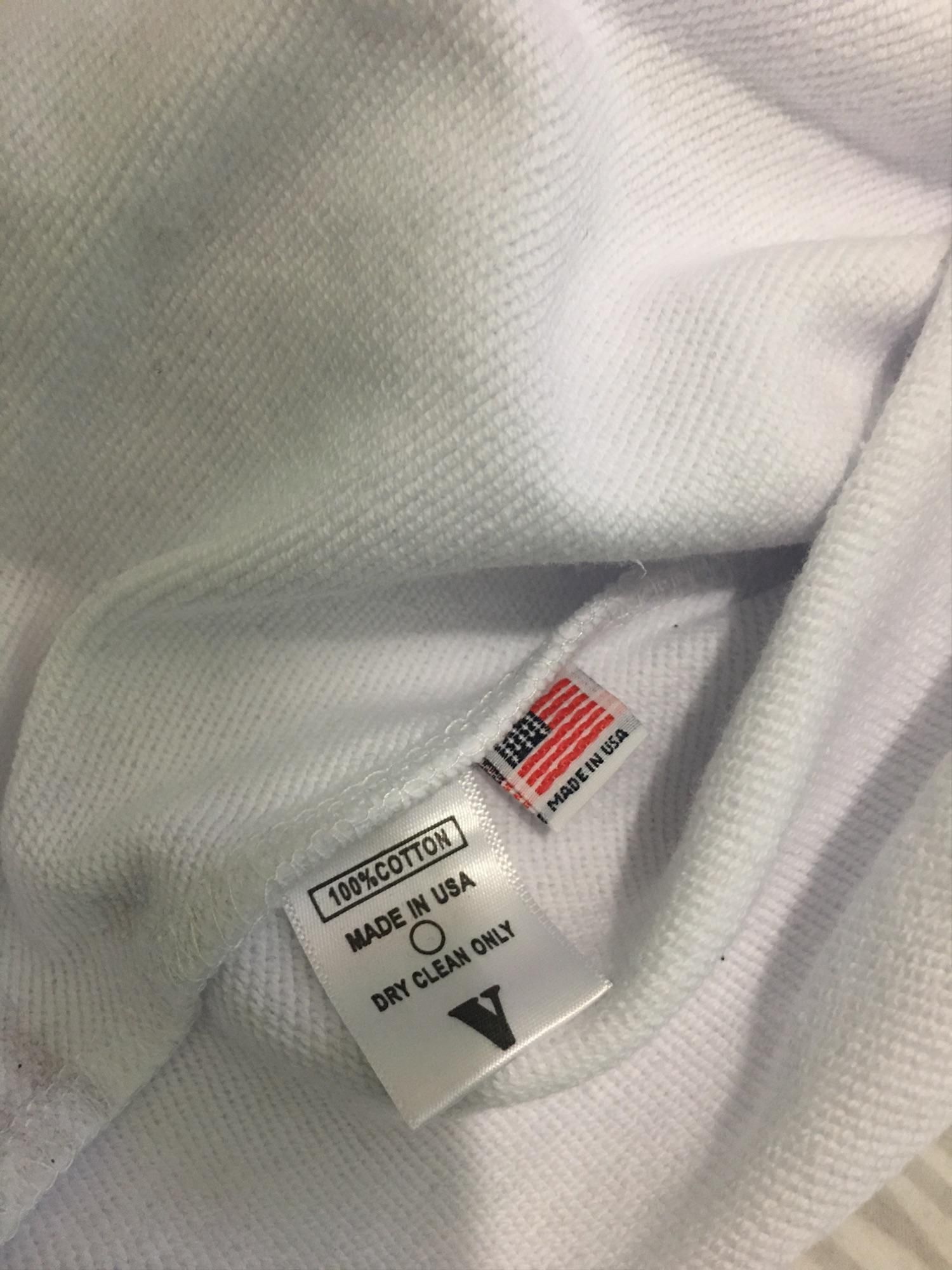 Vlone White And Yellow Logo Hoodie L