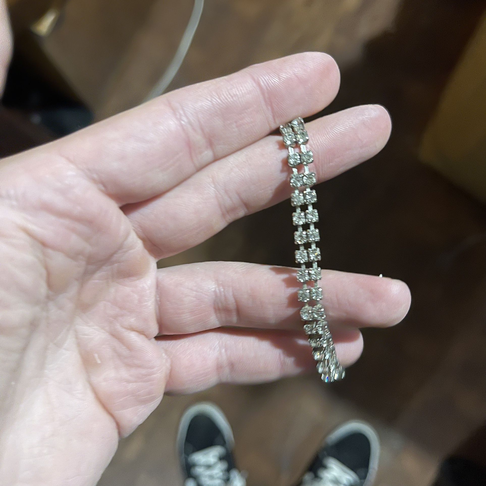 60s Old Vintage Rhinestone Bracelet